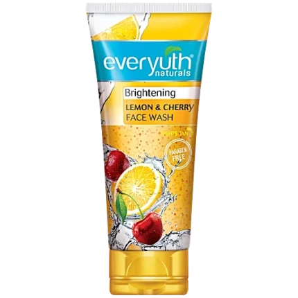 Everyuth Naturals Brightening Lemon & Cherry Face Wash, 150 g Tube