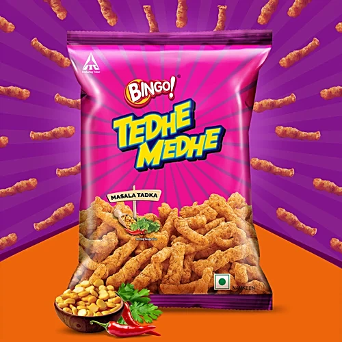 40226709_12-bingo-tedhe-medhe-snacks-with-corn-rice-dal-masala-tadka Bingo! Tedhe Medhe Masala Tadka, 75 g - Image 1
