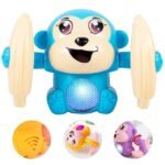 Voice Control Banana Dancing Monkey Toy | Spinning, Rolling and Tumbling Toy for Kids | Blue