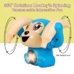 Voice Control Banana Dancing Monkey Toy | Spinning, Rolling and Tumbling Toy for Kids | Blue - Image 2