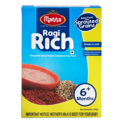 Manna Rich Fortified Baby Cereal 6+ Months, 200 gm Pack